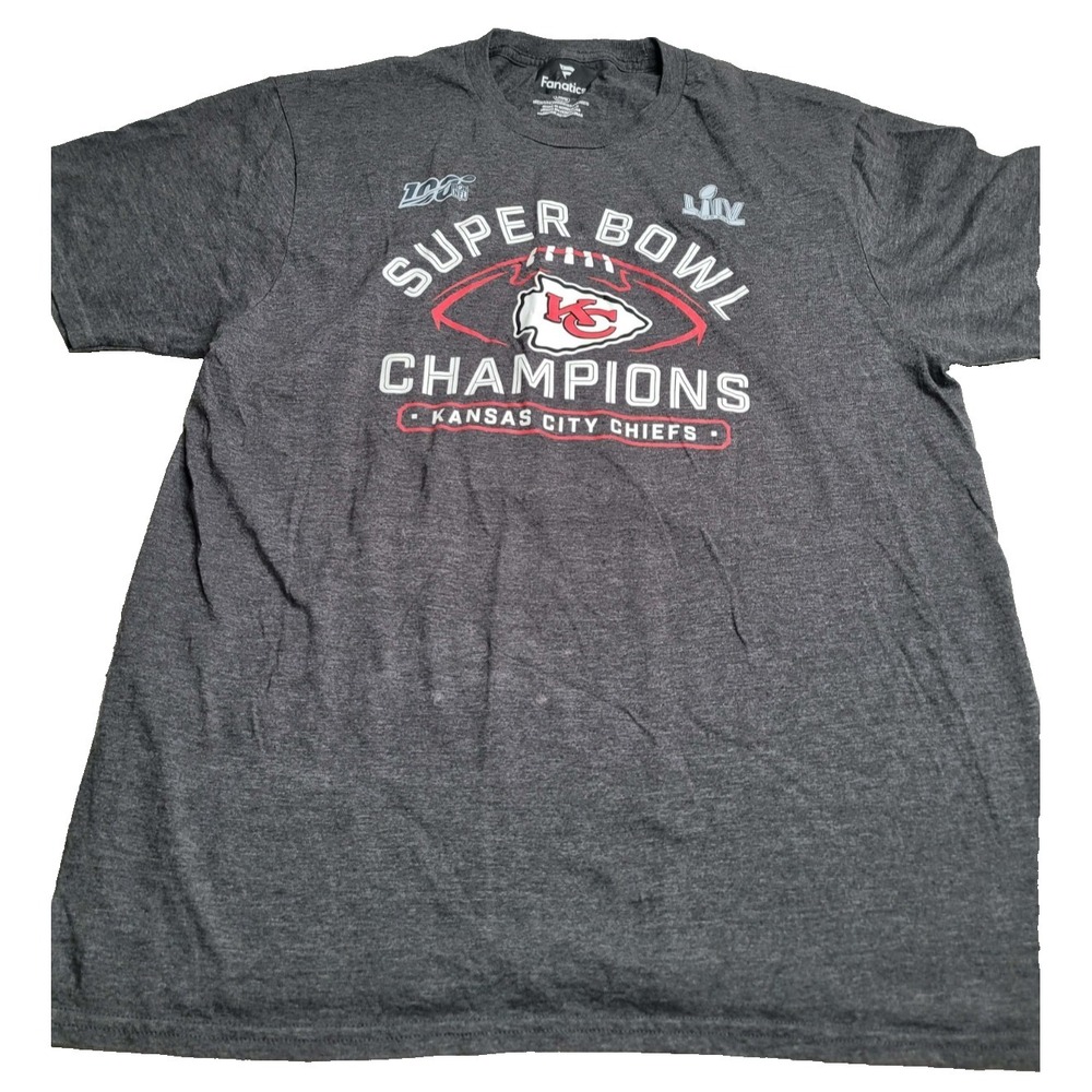 Fanatics Kansas City Chiefs Superbowl LIV Champs‎ T-Shirt Men's Large